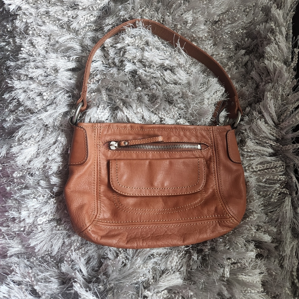 Fossil Brown Leather Shoulder Bag